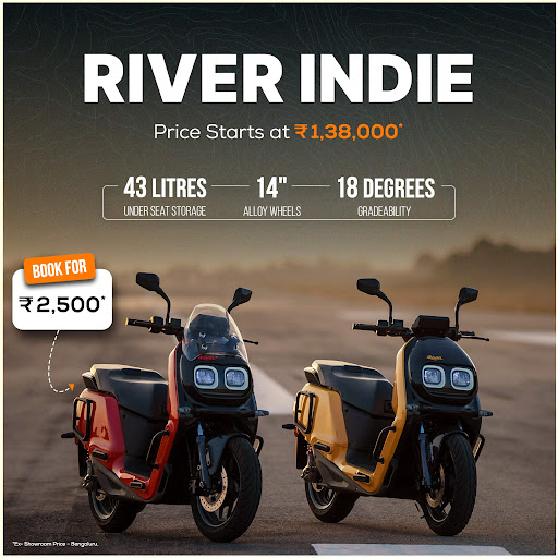 River Indie Electric Scooter ₹ 1.44 Lakh